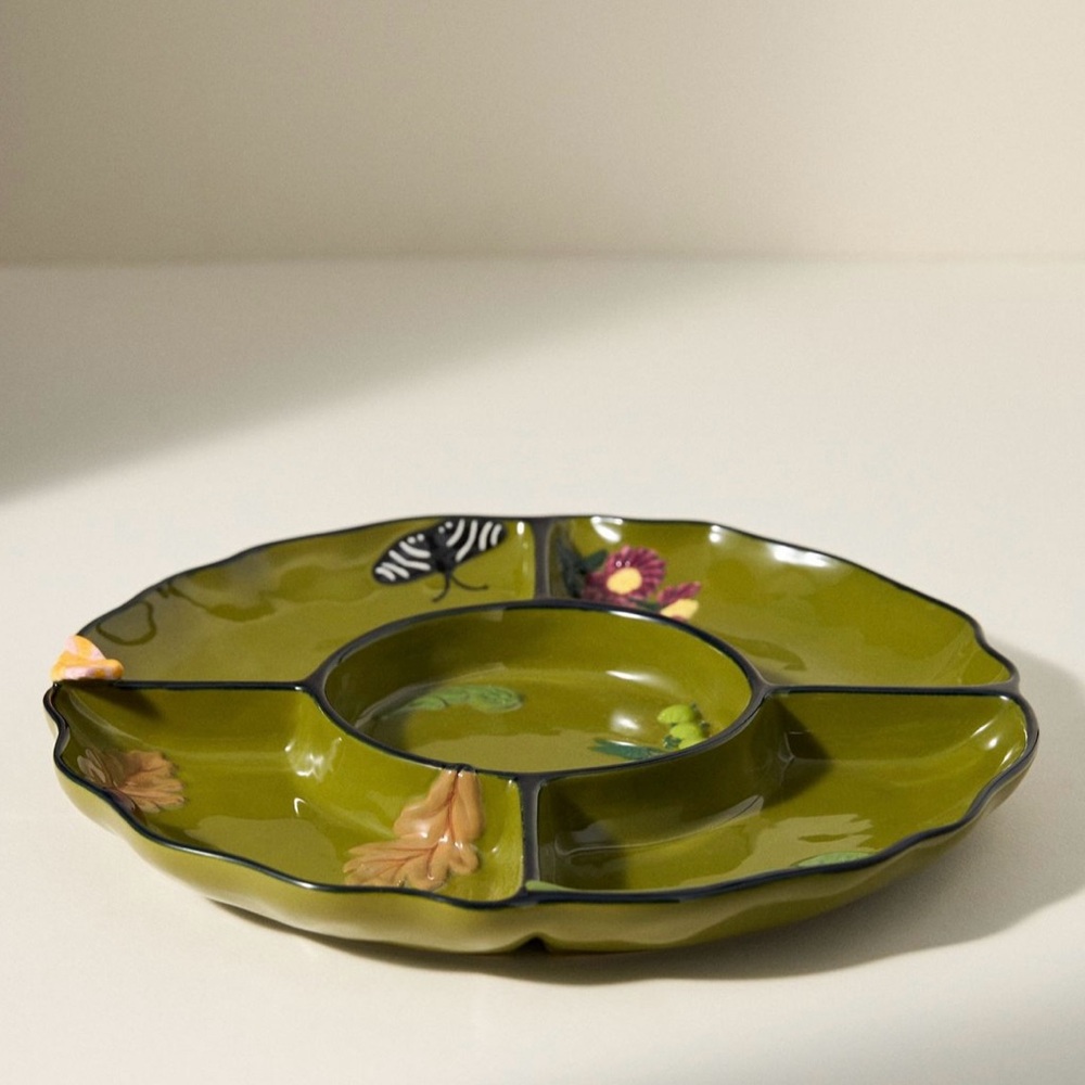 THE FAYE ICON STONEWARE CRUDITÉ PLATE